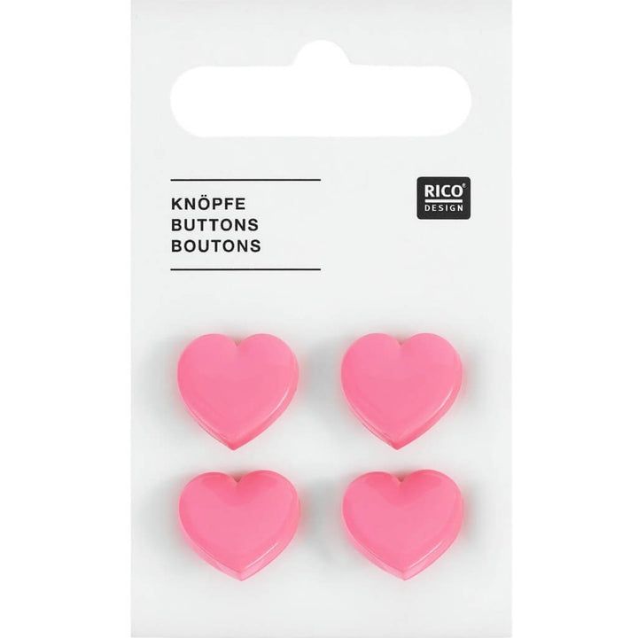 Rico Design Knöpfe Herz 4 Stk. 1,5cm bei bei bei bei bei bei bei bei bei bei Lieblingsgarn