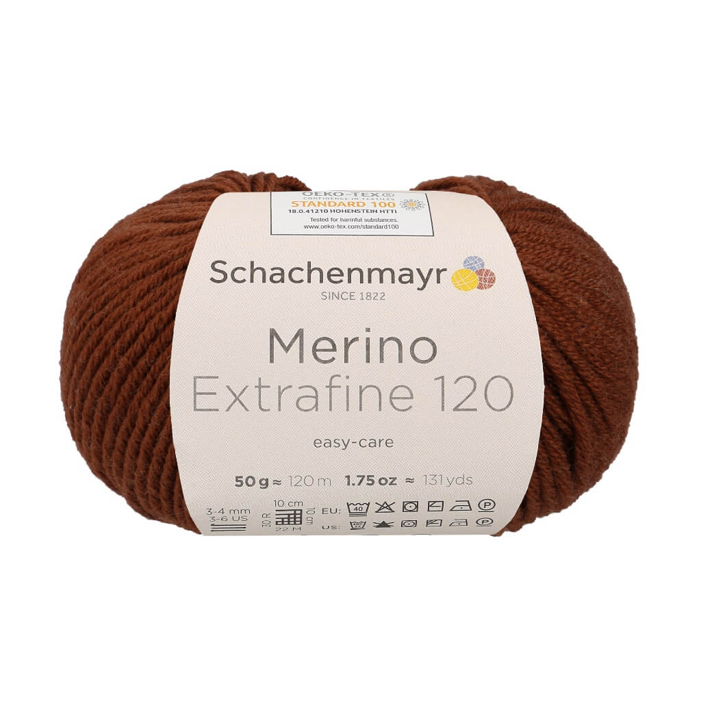 Schachenmayr Merino Extrafine 120 - Merinogarn, Farbe 107 Kupfer – Merino und Schurwolle bei Lieblingsgarn