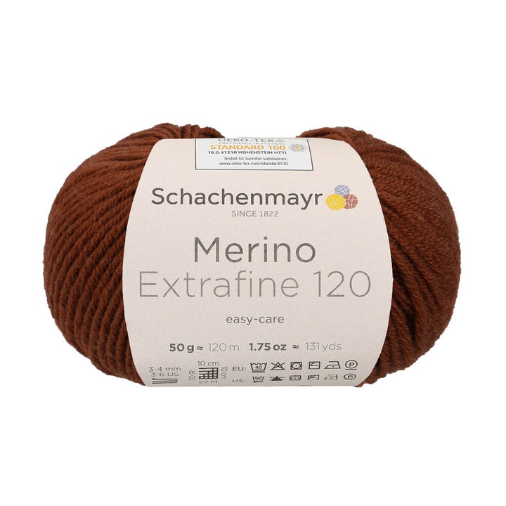 Schachenmayr Merino Extrafine 120 - Merinogarn, Farbe 107 Kupfer – Merino und Schurwolle bei Lieblingsgarn