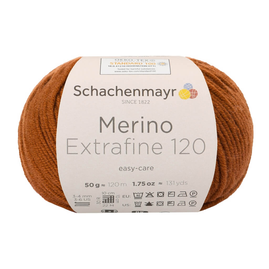 Schachenmayr Merino Extrafine 120 - Merinogarn, Farbe 110 Marone – Merino und Schurwolle bei Lieblingsgarn