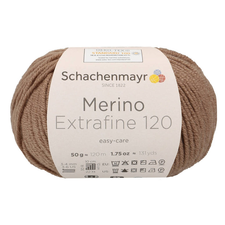 Schachenmayr Merino Extrafine 120 - Merinogarn, Farbe 113 Trench Coat – Merino und Schurwolle bei Lieblingsgarn