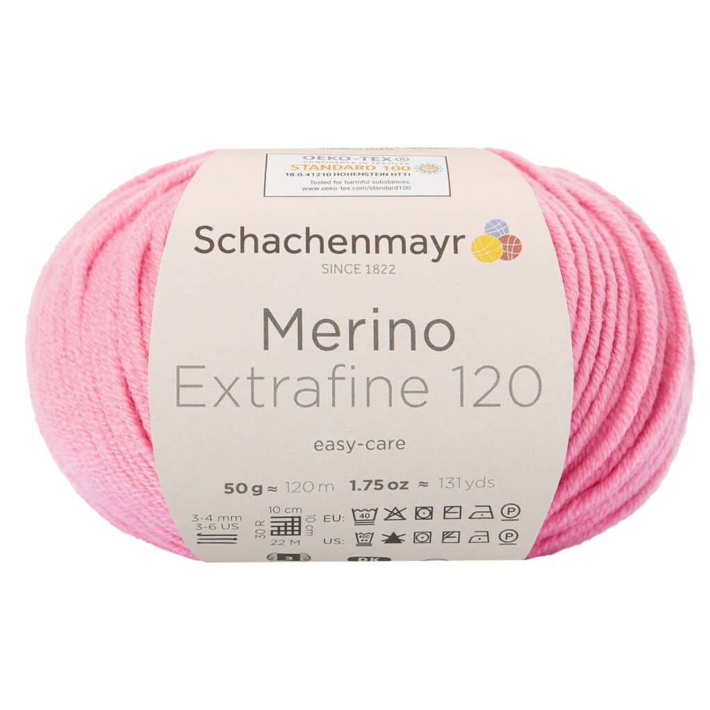 Schachenmayr Merino Extrafine 120 - Merinogarn, Farbe 136 Teerose – Merino und Schurwolle bei Lieblingsgarn
