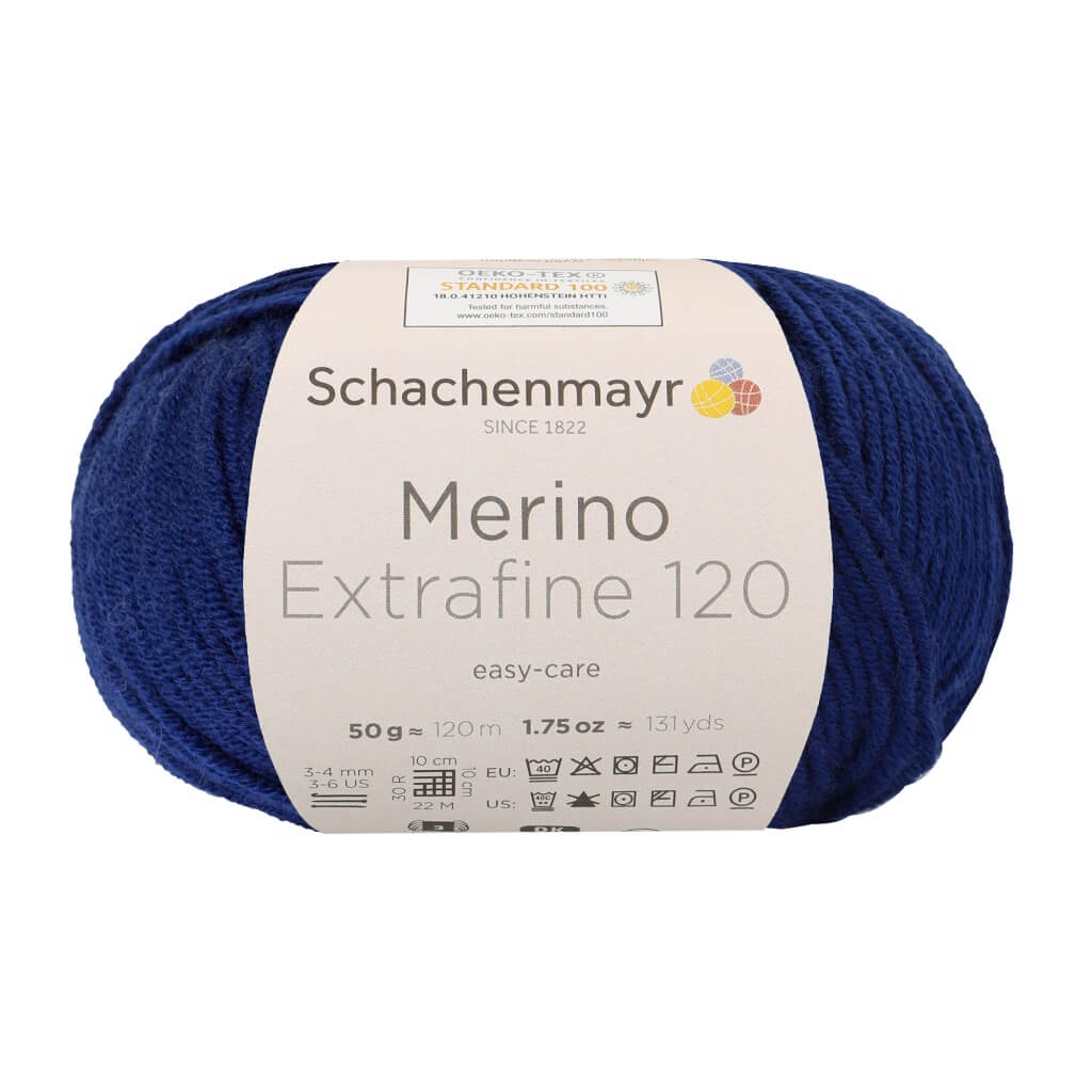 Schachenmayr Merino Extrafine 120 - Merinogarn, Farbe 158 Deep Blue – Merino und Schurwolle bei Lieblingsgarn