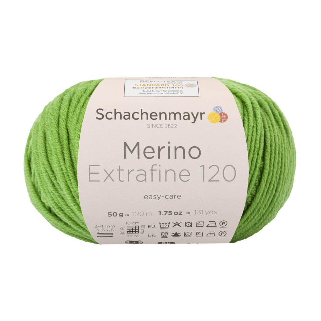 Schachenmayr Merino Extrafine 120 - Merinogarn, Farbe 173 Apfel – Merino und Schurwolle bei Lieblingsgarn