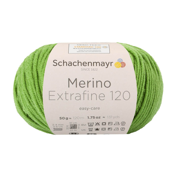 Schachenmayr Merino Extrafine 120 - Merinogarn, Farbe 173 Apfel – Merino und Schurwolle bei Lieblingsgarn