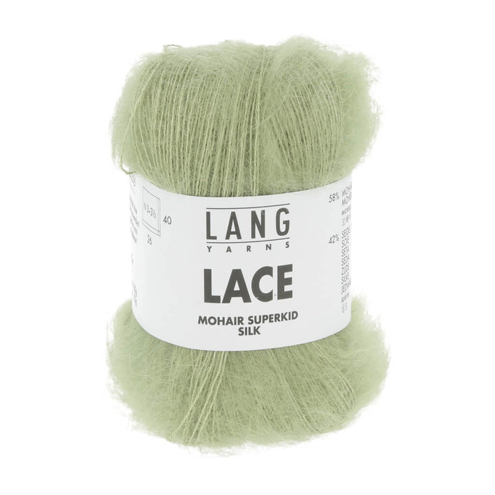 Lang Yarns Lace - 25g Mohair Wolle, Farbe 044 Lime – Mohair und Seide bei Lieblingsgarn