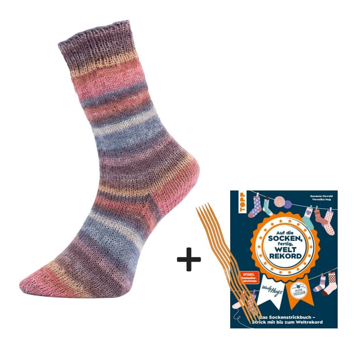 Topp Sockenweltrekord Strickset - Limited Edition, Farbe 3 bei Lieblingsgarn