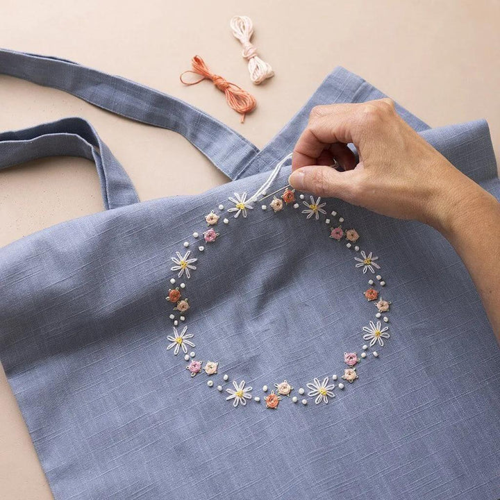Creativ Company Stickset Einkaufstasche Taubenblau bei bei bei bei bei bei bei bei bei bei bei Lieblingsgarn