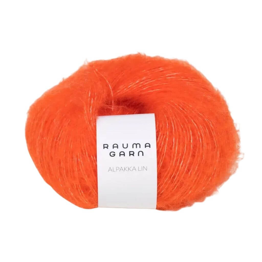 Rauma Alpakka Lin, Farbe 1354 Oransje – Alpaka, Leinen und Schurwolle bei Lieblingsgarn