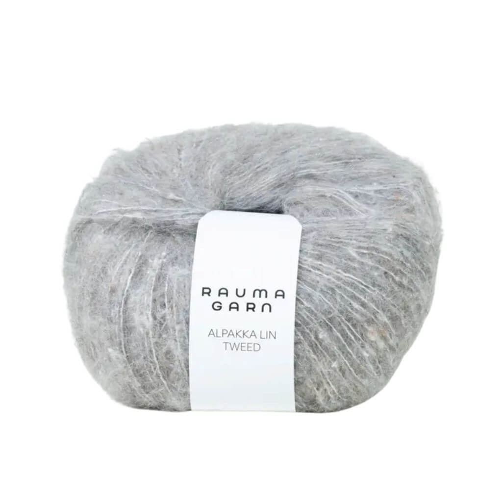 Rauma Alpakka Lin, Farbe 16066 Tweed Grå – Alpaka, Leinen und Schurwolle bei Lieblingsgarn