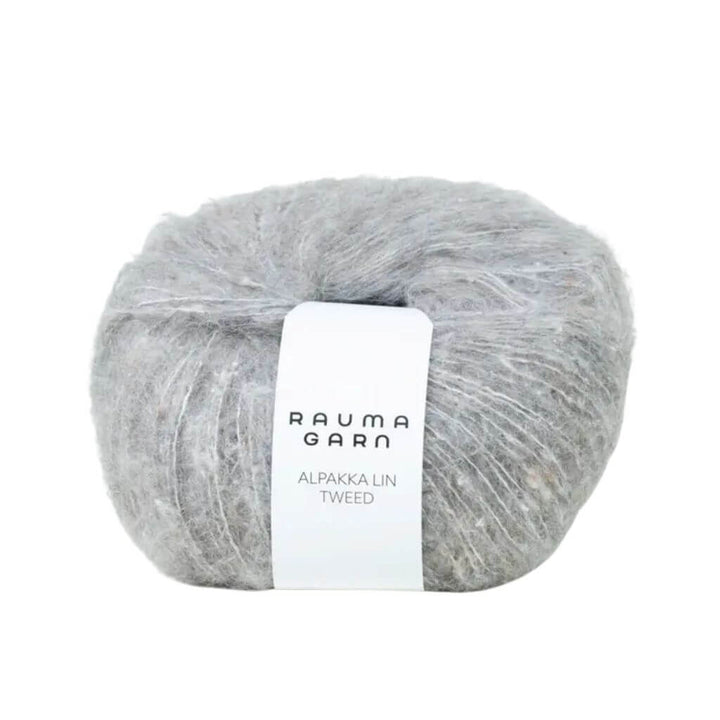 Rauma Alpakka Lin, Farbe 16066 Tweed Grå – Alpaka, Leinen und Schurwolle bei Lieblingsgarn