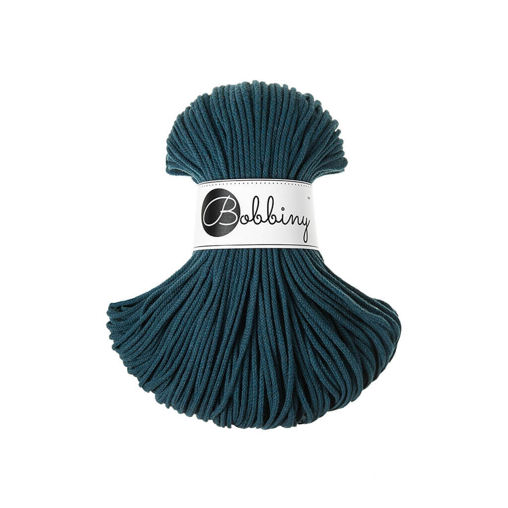 Bobbiny Kordel Junior 3mm x 100 m, Farbe Peacock Blue – Baumwolle bei Lieblingsgarn