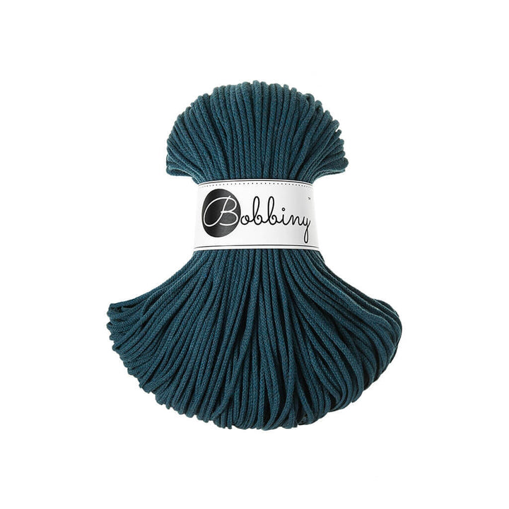 Bobbiny Kordel Junior 3mm x 100 m, Farbe Peacock Blue – Baumwolle bei Lieblingsgarn