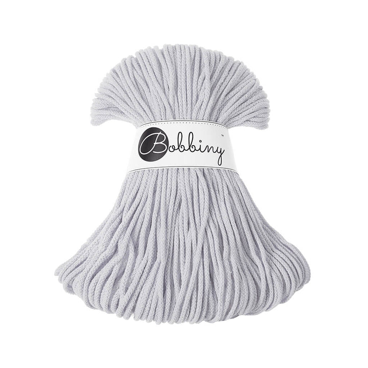 Bobbiny Kordel Junior 3mm x 100 m, Farbe Light Grey – Baumwolle bei Lieblingsgarn