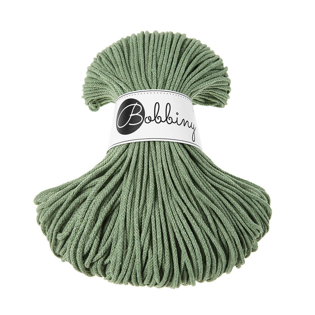 Bobbiny Kordel Junior 3mm x 100 m, Farbe Eucalyptus Green – Baumwolle bei Lieblingsgarn