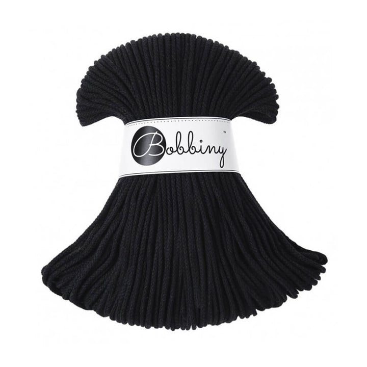 Bobbiny Kordel Junior 3mm x 100 m, Farbe Black – Baumwolle bei Lieblingsgarn
