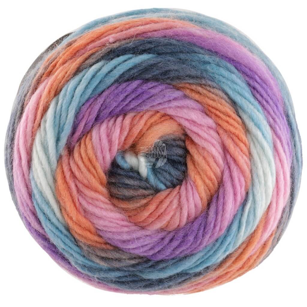 Lana Grossa Aktion Colorato, Farbe 10 Rosa/Orange/Dunkel /Hellpetrol/Mint/Lila – Merino und Synthetik bei Lieblingsgarn
