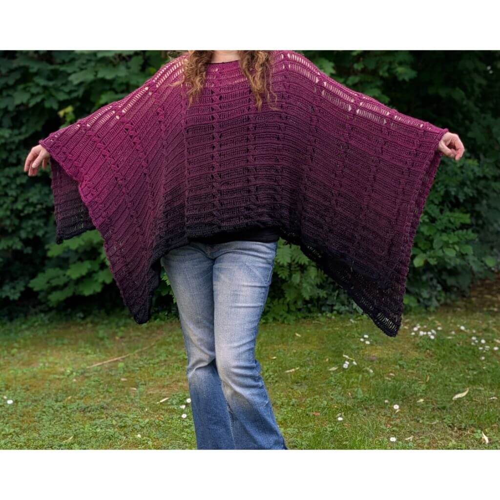 Alhats Designs Pattern Poncho Batwing Häkelanleitung - alhats designs (PDF) bei bei bei bei bei bei bei bei Lieblingsgarn
