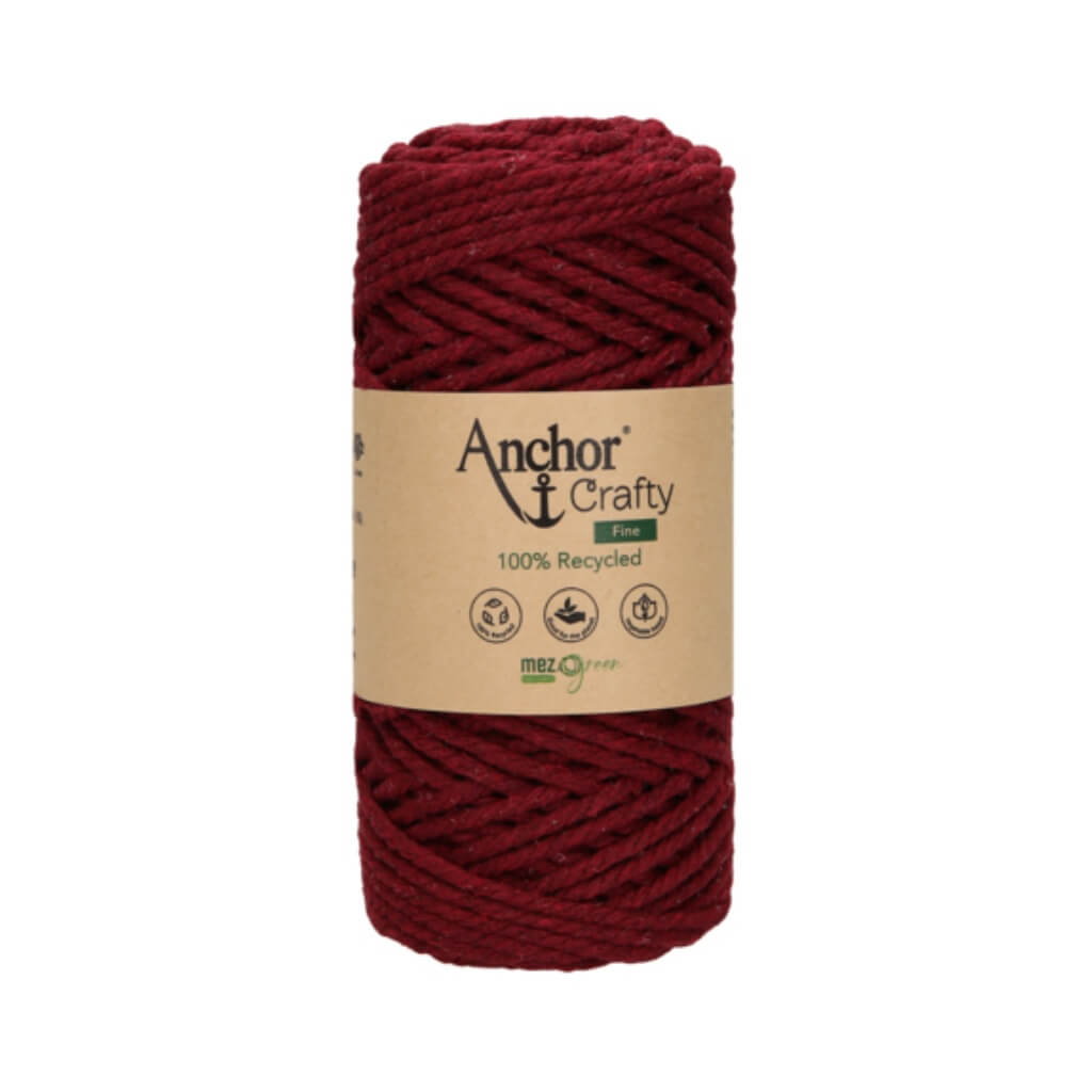 Anchor Crafty Fine 3 mm x 65 m, Farbe 119 Burgundy – Baumwolle und Polyester bei Lieblingsgarn
