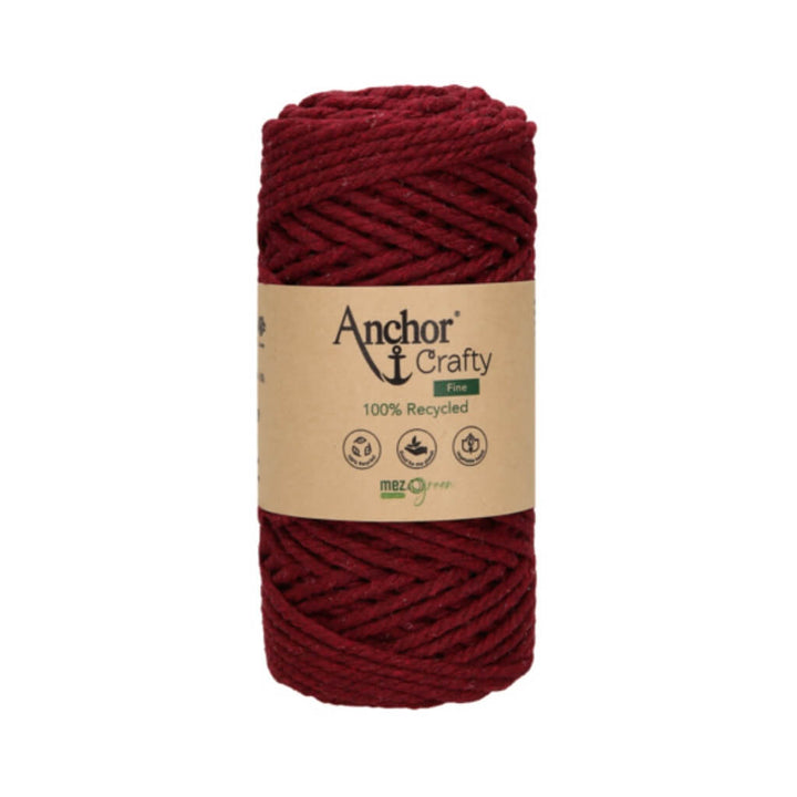 Anchor Crafty Fine 3 mm x 65 m, Farbe 119 Burgundy – Baumwolle und Polyester bei Lieblingsgarn