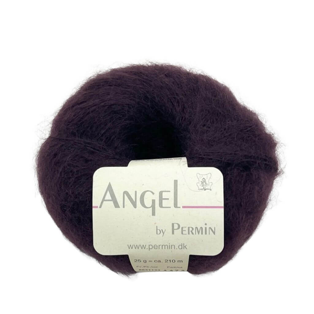 Permin Angel, Farbe 124 Plum Noir – Mohair und Seide bei Lieblingsgarn