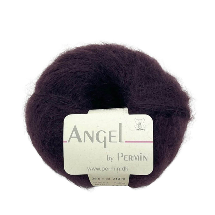 Permin Angel, Farbe 124 Plum Noir – Mohair und Seide bei Lieblingsgarn