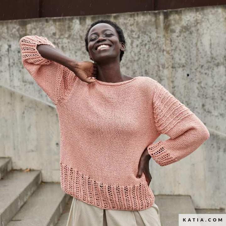 Katia Lochmuster-Pullover Strickanleitung - Katia (Heft) bei bei bei bei bei bei bei bei bei bei Lieblingsgarn