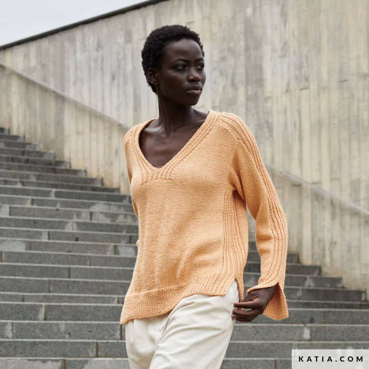 Katia Pullover mit V-Ausschnitt Strickanleitung - Katia (Heft) bei bei bei bei bei bei bei bei bei bei Lieblingsgarn