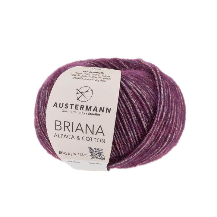 Austermann Briana Alpaca &amp; Cotton 50g, Farbe 05 Brombeer – Alpaka und Baumwolle bei Lieblingsgarn