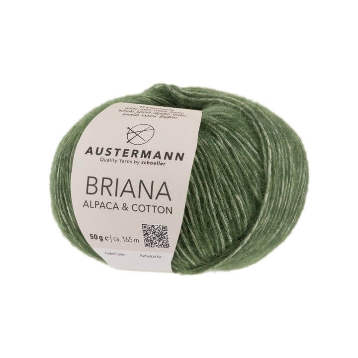 Austermann Briana Alpaca &amp; Cotton 50g, Farbe 08 Oliv – Alpaka und Baumwolle bei Lieblingsgarn