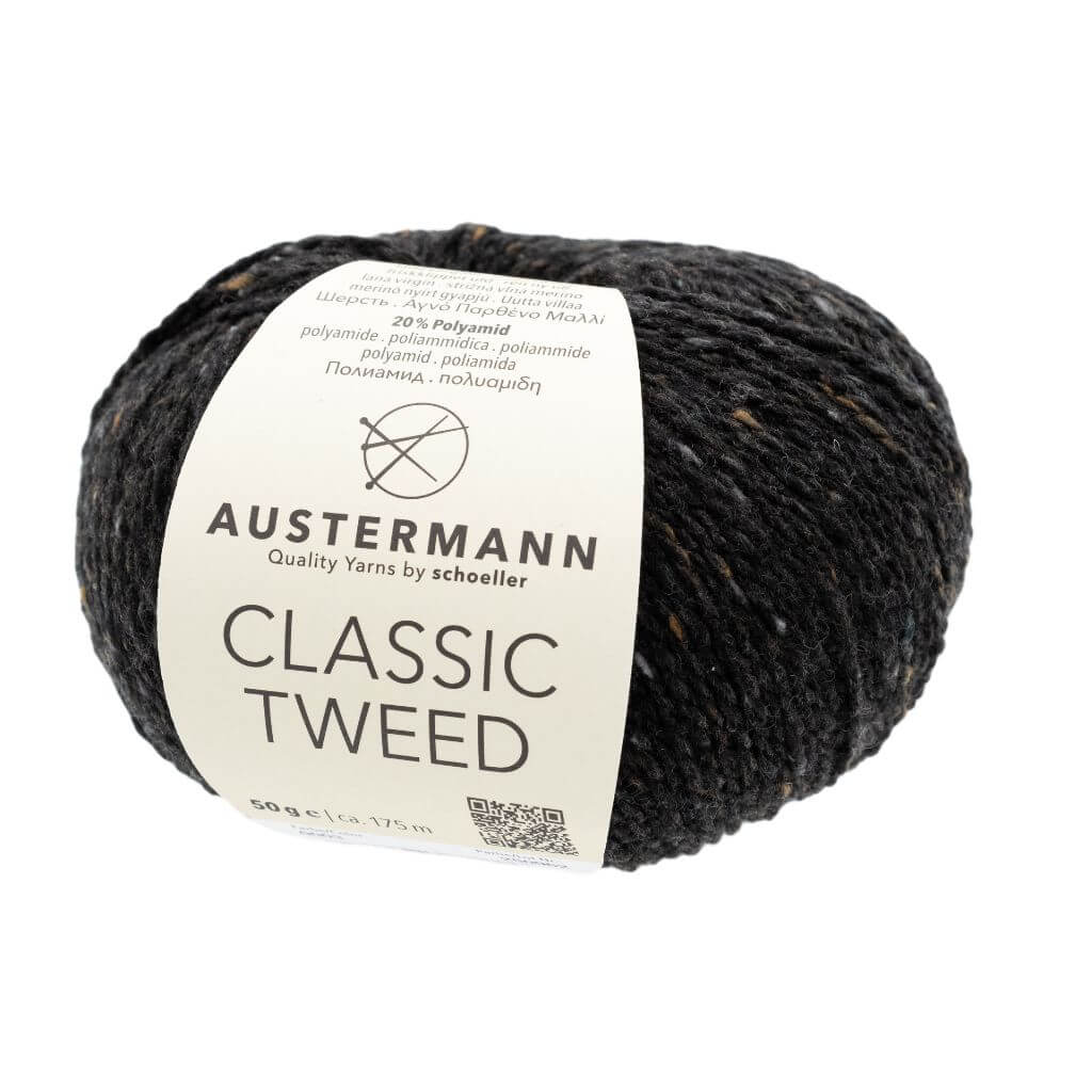 Austermann Classic Tweed, Farbe 3 Kohle – Schurwolle und Synthetik bei Lieblingsgarn