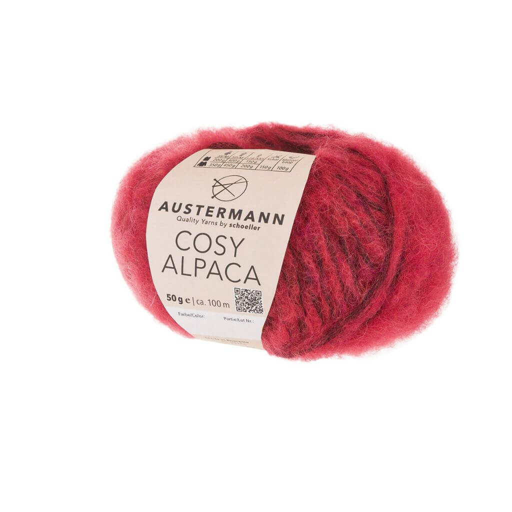 Austermann Cosy Alpaca, Farbe 3 rubin – Alpaka, Baumwolle und Schurwolle bei Lieblingsgarn