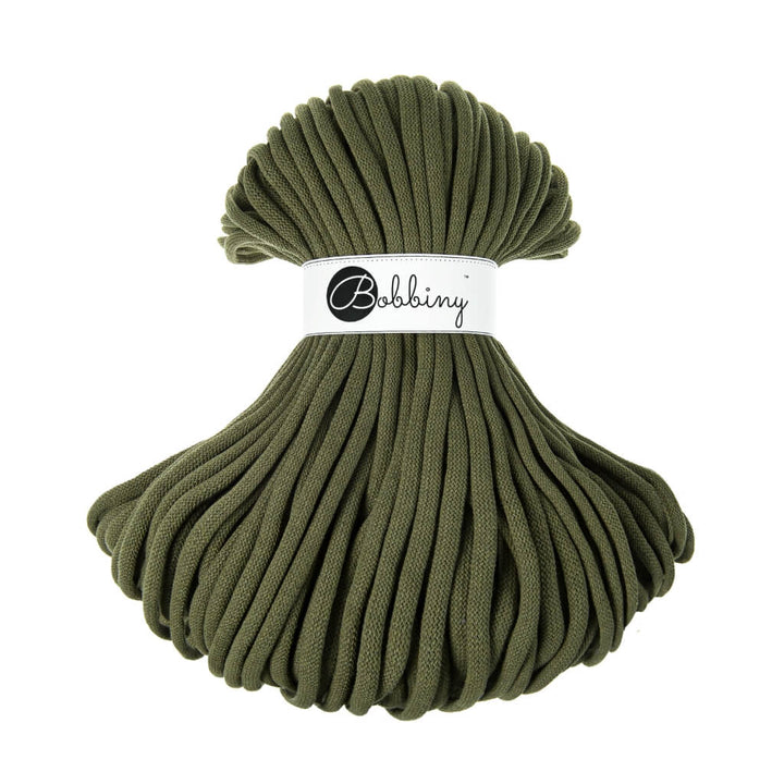 Bobbiny 9mm Jumbo Kordel, Farbe Avocado – Baumwolle bei Lieblingsgarn