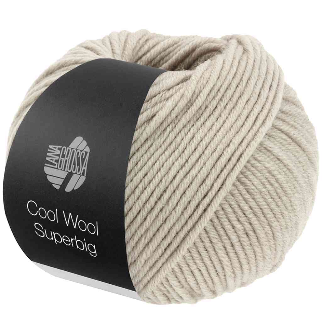 Lana Grossa Cool Wool Superbig Uni, Farbe 51 Silbergrau – Merino bei Lieblingsgarn