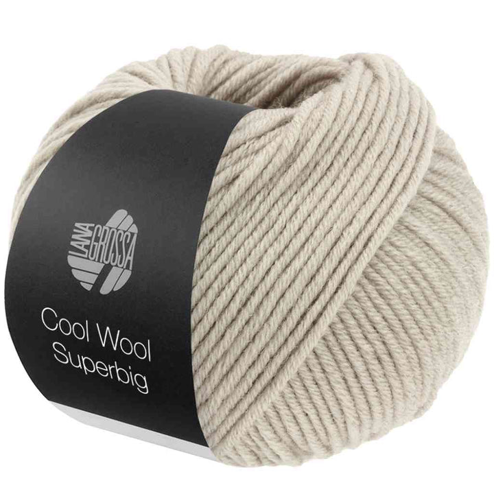 Lana Grossa Cool Wool Superbig Uni, Farbe 51 Silbergrau – Merino bei Lieblingsgarn