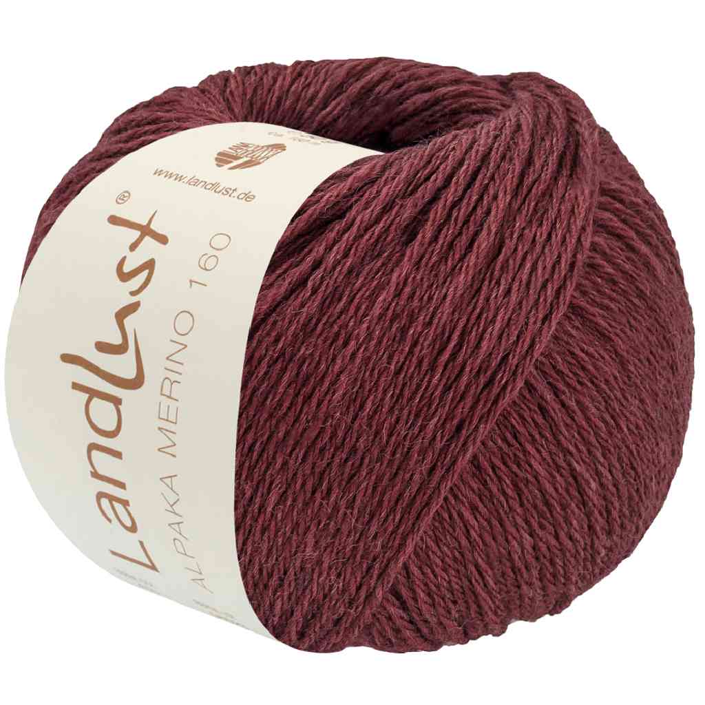 Lana Grossa Landlust Alpaka Merino 160 50 g, Farbe 452 Weinrot – Alpaka und Merino bei Lieblingsgarn