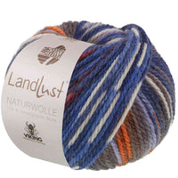 102 - Blau-Orange gemustert