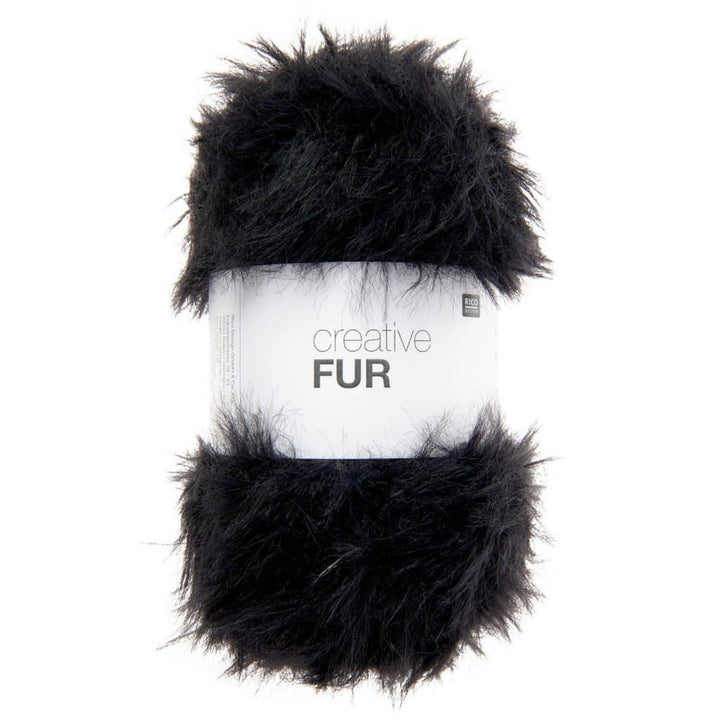 Rico Design Creative Fur, Farbe 009 schwarz bei Lieblingsgarn