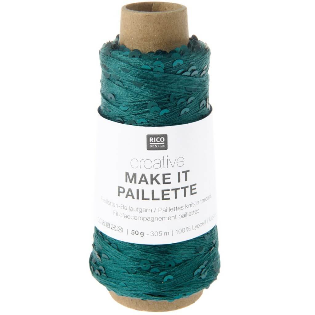 Rico Design Creative Make It Paillette, Farbe 003 petrol – Sonstige Naturfasern und Synthetik bei Lieblingsgarn