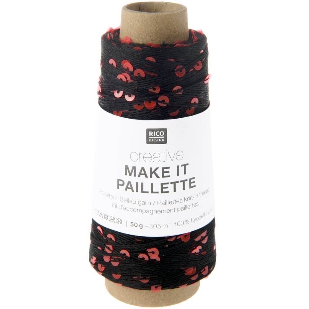 Rico Design Creative Make It Paillette, Farbe 007 schwarz neon – Sonstige Naturfasern und Synthetik bei Lieblingsgarn