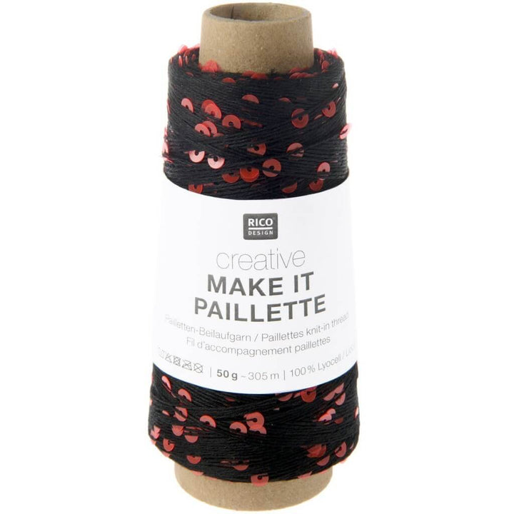 Rico Design Creative Make It Paillette, Farbe 007 schwarz neon – Sonstige Naturfasern und Synthetik bei Lieblingsgarn