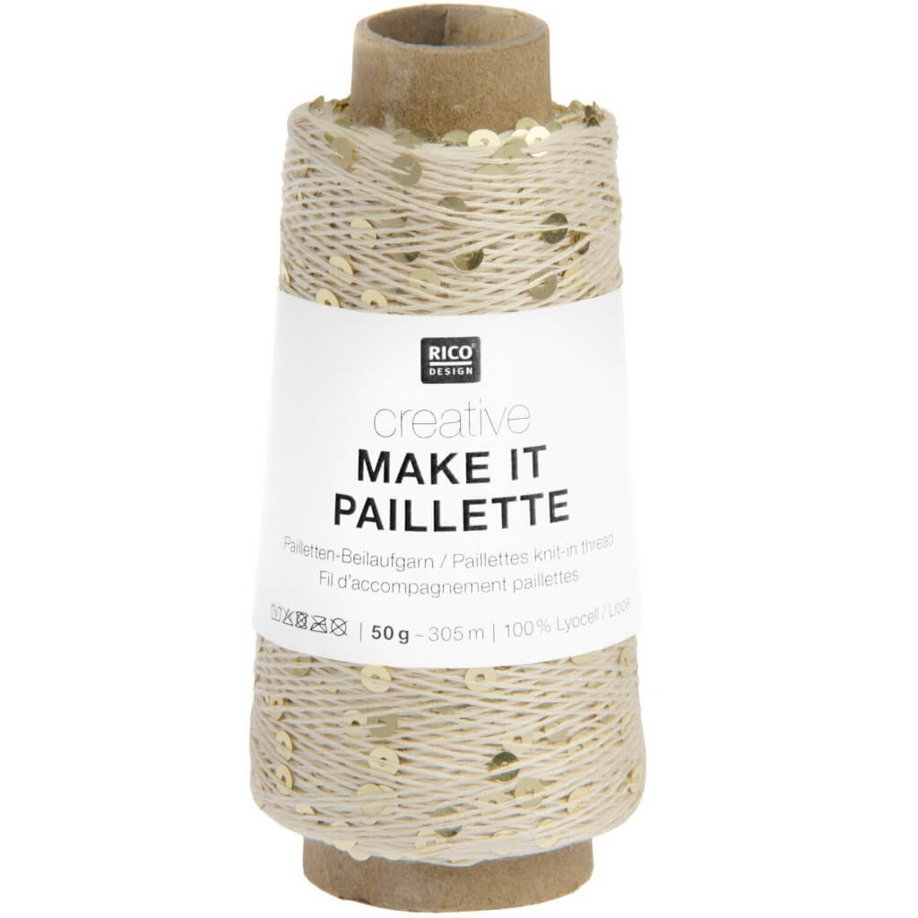 Rico Design Creative Make It Paillette, Farbe 011 gold – Sonstige Naturfasern und Synthetik bei Lieblingsgarn