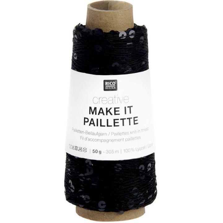 Rico Design Creative Make It Paillette, Farbe 013 schwarz – Sonstige Naturfasern und Synthetik bei Lieblingsgarn