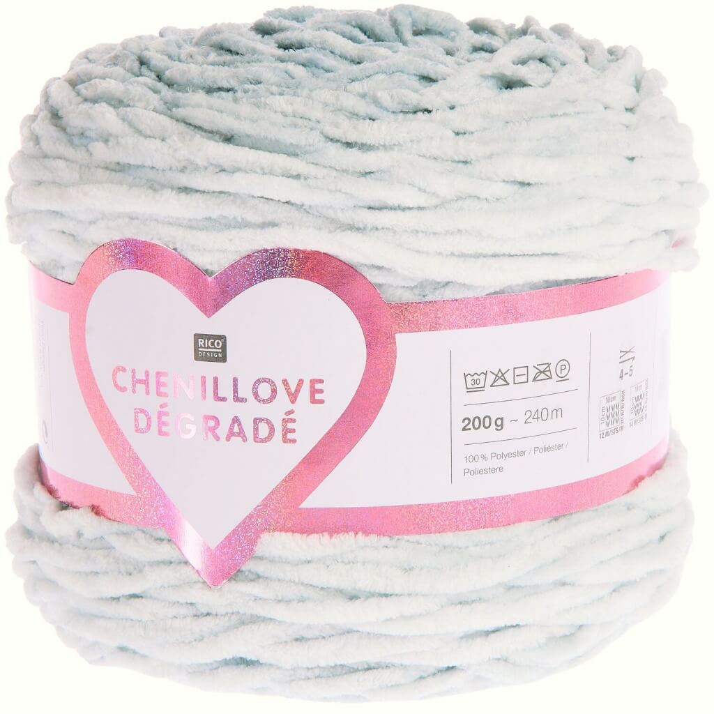 Rico Design Chenillove Dégradé, Farbe 004 hellblau – Synthetik bei Lieblingsgarn