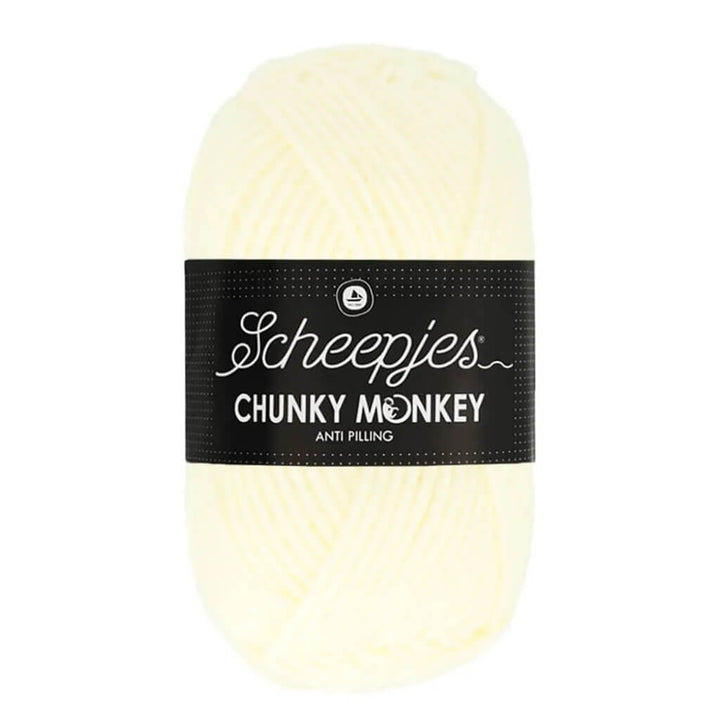 Scheepjes Chunky Monkey, Farbe 1005 Cream – Synthetik bei Lieblingsgarn