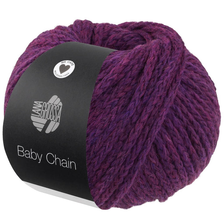 Lana Grossa Baby Chain, Farbe 8 Dunkelviolett – Alpaka, Merino und Synthetik bei Lieblingsgarn