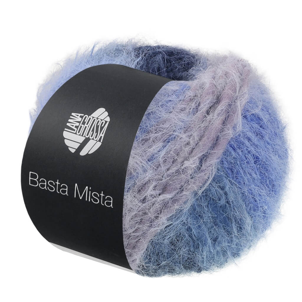 Lana Grossa Basta Mista, Farbe 122 Nachtblau/Royal/Jeans/Grau/Hellgrau – Schurwolle und Synthetik bei Lieblingsgarn