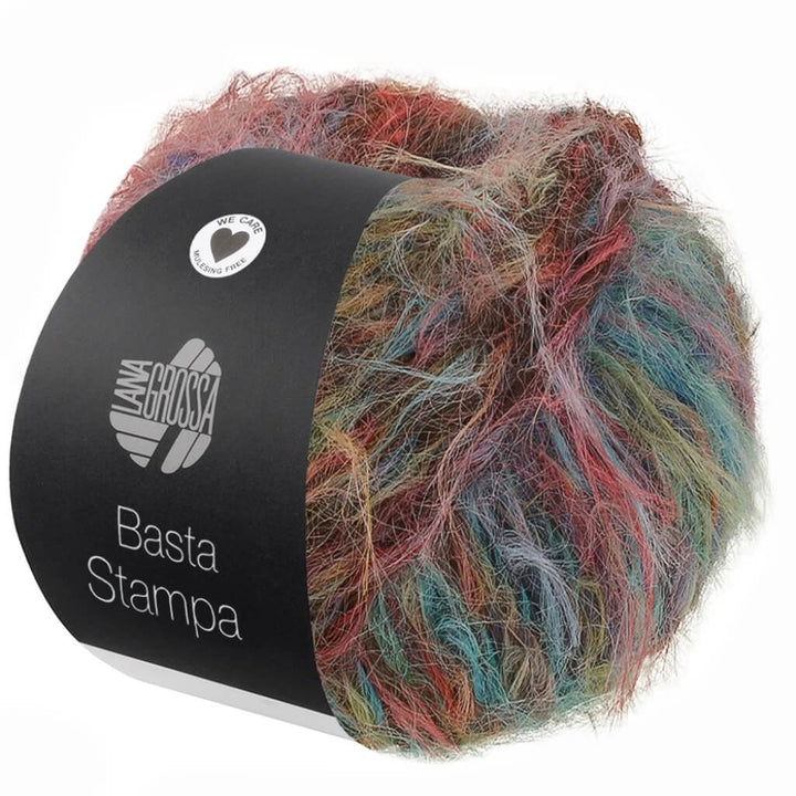 Lana Grossa Basta Stampa, Farbe 204 Gelb/Rosa/Rot/Minttürkis/Blau bei Lieblingsgarn