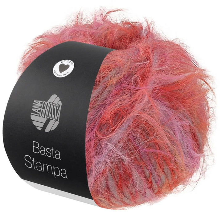 Lana Grossa Basta Stampa, Farbe 206 Gelb/Orange/Rosa/Pink/Weiß/Hellgrau bei Lieblingsgarn