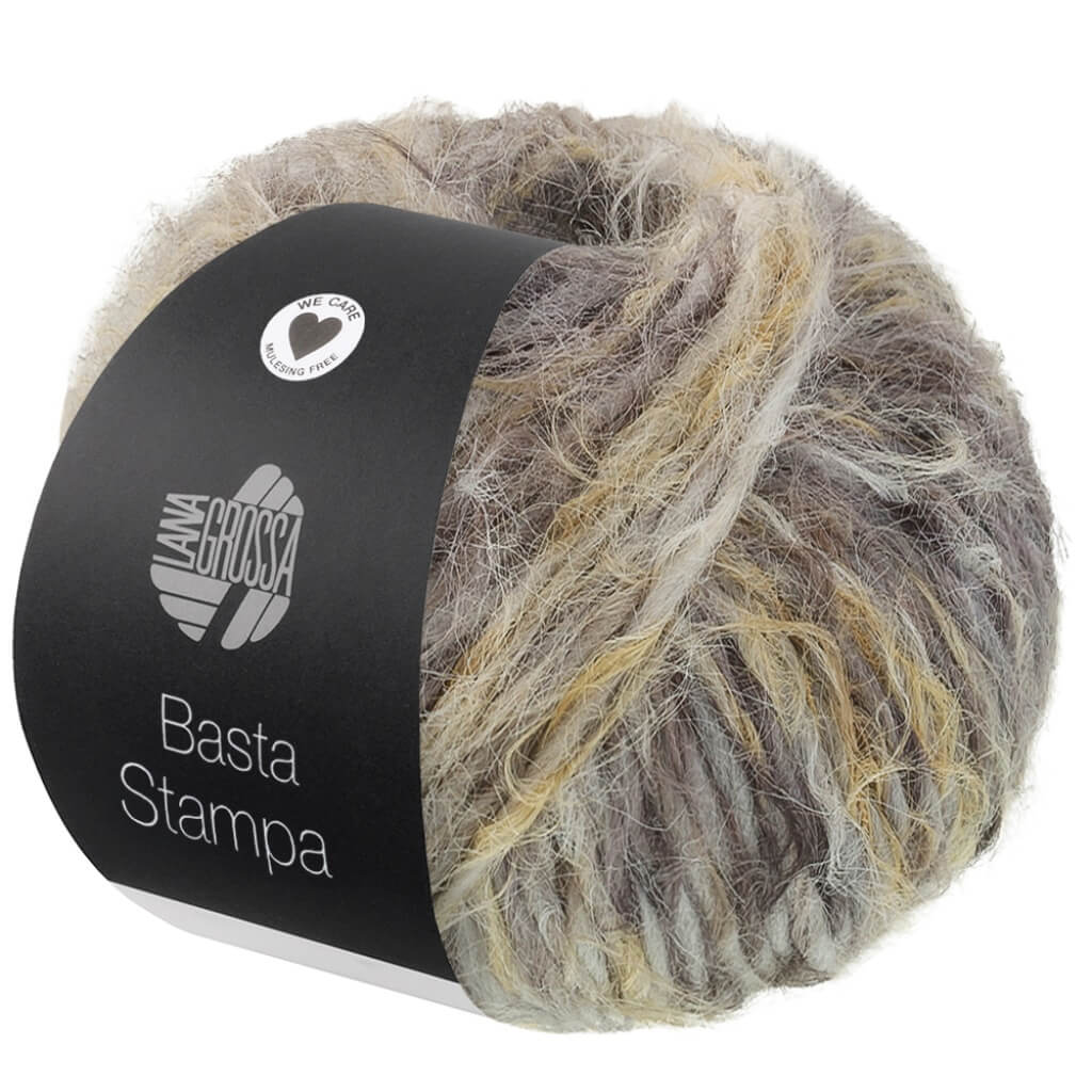 Lana Grossa Basta Stampa, Farbe 208 Silber /Hellgrau/Grau/Vanille bei Lieblingsgarn